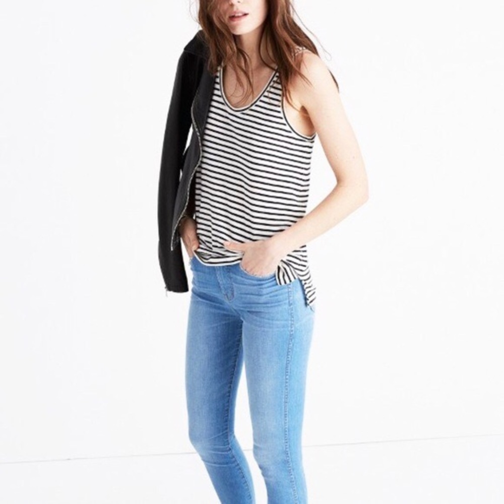 Madewell Whisper Cotton Tank in Wentworth Stripe